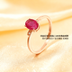 COASZE 18K gold inlaid with diamond 0.8ct Burmese ruby ring. Birthday gift for girlfriend and wife. Ruby ring. In-depth customized message.