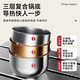 Hot oil small pot, thickened stainless steel wooden handle, anti-scalding, double backflow port, no oil hanging, uncoated, wooden handle, popular style 300ml