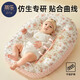 Tile Baby Incline Pillow Anti-vomiting Nursing Pillow Incline Cushion Pillow Newborn Soothing Pillow Cushion Breastfeeding Artifact Ike Panda (Type A Double Sided) 72*53cm-Removable and Washable 0-1 Years Old