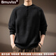 Bmuvlss high-end brand men's American retro Henry collar men's sweater 2025 autumn and winter new loose sweater for men oatmeal color L suitable for 130-150Jin Jin equals 0.5 kg