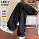 JEEP SPIRIT Jeep casual pants men's pants men's autumn and winter straight wide-leg high-end sports pants trendy American trousers
