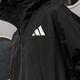 Adidas water-repellent woven hooded jacket for men and women in autumn Adidas official light sports black S