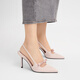 Charles/Keith Satin Bow Speced Toe High Heel Sandalen für Mädchen Geburtstagsgeschenk CK1-60361556 Light Pink Light Pink 37