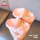 Babudou Children's Slippers Boys and Girls Croc Shoes Beach Shoes Baby Sandals Toddler Sandals Summer Shrimp Rice 140 Sizes