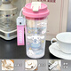 Lock Lock (LOCK/LOCK) Kulomi Water Cup 2025 new large capacity high-value office cup portable coffee cup for girls [food grade fall-resistant PC] white-bXAO16751