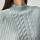 Snow Lotus (SNOW LOTUS) Cashmere Sweater Women's Pure Cashmere Half Turtle Collar Loose Cable Sweater Autumn and Winter 2025 New Knitted Sweater Women's Sky Blue W424 L 110