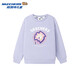 Skechers Skechers children's velvet autumn fashion round neck pullover sweatshirt for boys and girls loose casual top L425K030 velvet/heather purple/00FW 160