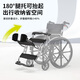 Dihu three-fold manual wheelchair for the elderly, lightweight travel trolley, foldable and portable for the elderly