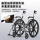 Dihu three-fold manual wheelchair for the elderly, lightweight travel trolley, foldable and portable for the elderly