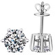 I Do platinum PT950 earrings classic six prongs 50 cents 1 carat cultivated diamond earrings Valentine's Day gift for men and women 50 cents diamond pair