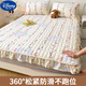 Disney (Disney) pure cotton summer skirt bed sheet three-piece set cotton bedspread baby type A bed cover mattress dust cover 2024 new Loli breathable and comfortable skin-friendly naked sleeping three-piece set pillowcase 1 pair 150cm*200cm