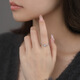 YaoYiZun 999 sterling silver ring women's index finger birthday gift for wife niche light luxury Valentine's Day gift for girlfriend 999 sterling silver ring