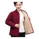 Middle-aged and elderly women's cotton-padded jackets, winter warm Derong cotton-padded jackets, thickened inner liner, fattened cotton-padded jackets for the elderly, burgundy Derong cotton-padded jackets 4XL