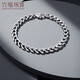 Lukfook Jewelry platinum bracelet with electric black platinum 950 men's bracelet, price G07TBPB0021, about 14.40 grams