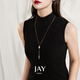 
Jay sweater chain atmospheric high-end design long necklace accessories women's clothes hanging accessories mother gift teacher's day gift [brand gift box] champagne gold