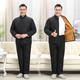 Dad's winter coat, middle-aged and elderly winter men's velvet thickened cotton coat, elderly grandfather's autumn and winter warm suit black 777 4XL recommended 165-185 Jin Jin equals 0.5 kg