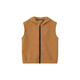Duojia boys hooded vest 2025 spring and autumn children's sleeveless waffle inner vest vest children's jacket brown 160