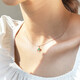 Chow Sang Sang 18K rose gold Yong series ginkgo leaf rose gold necklace 92255N priced at 47 cm