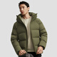 DESCENTE TRAINING series comprehensive training sports fitness men's hooded warm down jacket KK-khaki M (170/92A)