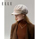ELLE wool duck beret women's autumn and winter fashion versatile octagonal hat newsboy British style painter hat