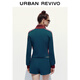 UR2025 Herumn Herumn New Damen Jersey Style Contrast Patch Sticked Short Jacket Uyl150117 Blue M