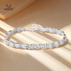 Aido Diamond pt950 Platinum Shining Star Bracelet Women's Platinum Wide Face Thick Bracelet Weight 6.6-6.8g Length 16+2cm Width Approximately 4mm