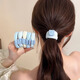 SAHANE Zuoyu bear style sea salt blue seamless hair tie for women with high ponytail and non-collapse hair rope high elastic rubber band hair rope sea salt series 10 pieces-blue label bear