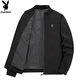 Playboy Spring and Autumn 2025 New Executive Jacket Versatile Stand Collar Men's Casual Jacket Black XL