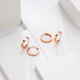Chao Acer 18K gold rose gold color gold earrings and ear studs birthday gift for women to Jane EEK30008242