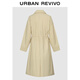 UR [heiß] 2025 Herbst Neue Frauenkleidung Streamer Plissee Lose Windjacke UWH150070 Khaki S
