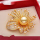 SNQP golden orchid cashmere coat brooch high-end exquisite fashion women's light luxury brooch jewelry gold 862A