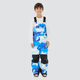Gsou SNOW children's ski pants one-piece suspenders winter professional windproof and waterproof single-board and double-board ski clothes for boys and girls, navy, same style for men and women XS (recommended height 116-125CM)