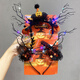 Zi Jiafu Halloween headband hair accessories pumpkin bear bow headband funny party devil decoration spider adult headband 7# glow-pumpkin cone hat ear headband