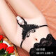 Large particle pearl masturbation panties for body massage sexy super tight thong panties for vaginal intercourse fun and take a rope for women 163 black M80-120Jin Jin is equal to 0.5 kg