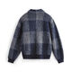 Madden Workwear American Retro Buffalo Plaid Woolen Jacket Wool Blended Lapel Plaid Cardigan Hunting Jacket Men's Autumn Gray Blue Loose Fit 2XL