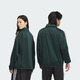 Adidas classic retro three stripes double zipper loose jacket jacket for men and women autumn Adidas clover dark green L