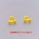 Ningfeng Old Phoenix Gold Store 2025 new sand gold earrings for women fresh four-leaf clover imitation gold color sunflower earrings