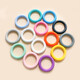 Silicone teether food grade hole ring chewing gum for babies to prevent falling off and bite during oral period, white