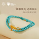 Potala Palace turquoise beeswax multi-circle bracelet 925 silver Hetian jade birth year bracelet for men and women as birthday gifts for girlfriends