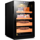 Shantou Lincun 65C temperature controlled humidifying cigar cabinet mini small household cedar wood electronic red wine cabinet cigarette cabinet 65C ordinary moisturizing model black