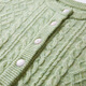 Xiangying Retro Cable Knit Cardigan Women's Short 2025 Winter New Lazy Style Long Sleeve Round Neck Sweater Jacket Milk White Green S 155/80A/85-95Jin Jin equals 0.5 kg
