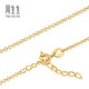 Chow Sang Sang 18K gold necklace yellow gold necklace versatile plain chain for women 87855N18KY 45 cm
