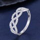 Laofu gold platinum imitation diamond cross ripple ring cross ripple ring about 2.4g