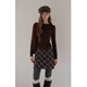 EGGKA Korean retro plaid high-waisted A-line skirt slim casual commuting arm-wrapped short skirt E25B3855YM Kalange M