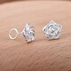 KZD Old Phoenix OFK new style 9999 sterling silver earrings, feminine rose flower silver earrings and earrings, gift to mom, anti-proof, curved hook, pure silver earrings // high quality // certificate sent, 6.239 grams is coming, the event is only one day