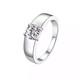 I Do platinum PT950 diamond ring, four prongs, 1 carat diamond wedding ring, proposal, wedding, gift for boyfriend and husband, four prongs, 1 carat diamond size 15