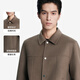 K-Boxing Men's Sheep Wool Autumn and Winter New Men's Casual Fashion Short Woolen Jacket NFWN3323 Walnut Color 2XL
