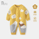 BORBOON B baby jumpsuit 2026 spring clothes baby boy full month knitted suit spring and autumn style toddler sweater yellow 7695 66cm