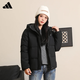 Adidas 550 Puff Commuting Windproof Warm Duck Down Down Jacket Women's Winter Hooded L Size