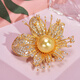 SNQP golden orchid cashmere coat brooch high-end exquisite fashion women's light luxury brooch jewelry gold 862A